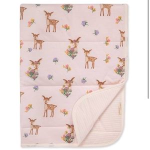NWT - Burt’s Bees Baby Blanket - Cotton Sweet Doe Print